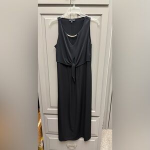 Slinky Brand Black Tie-Front Maxi Dress